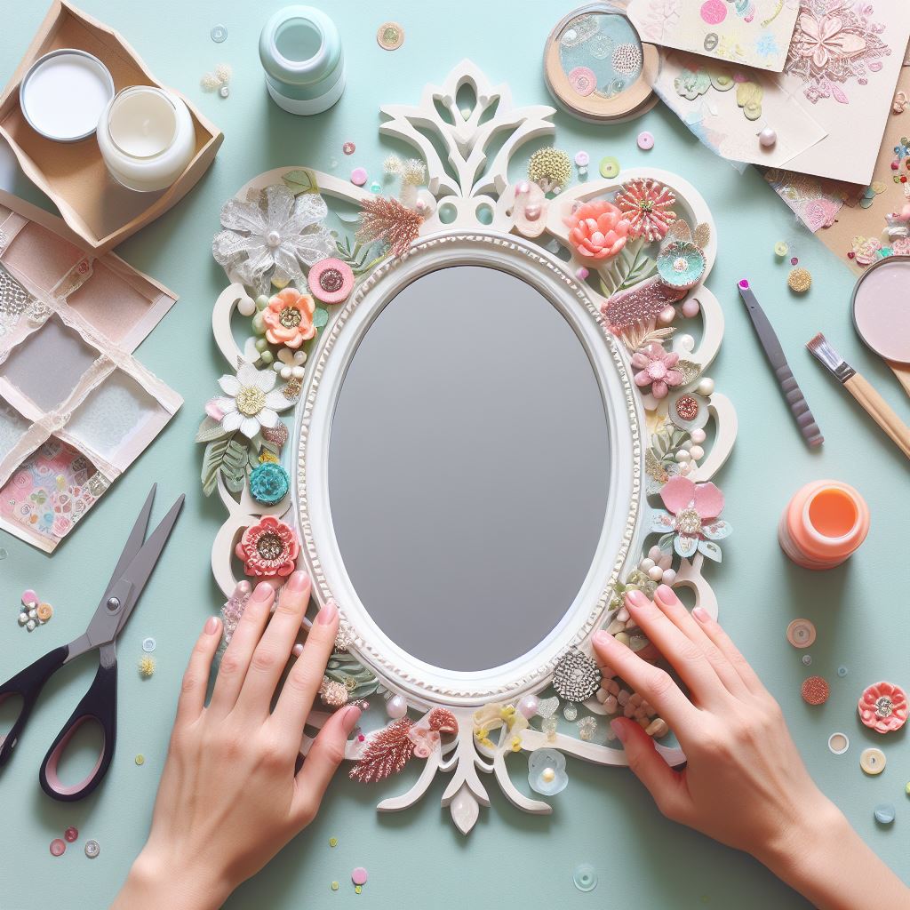 Как украсить зеркало своими руками